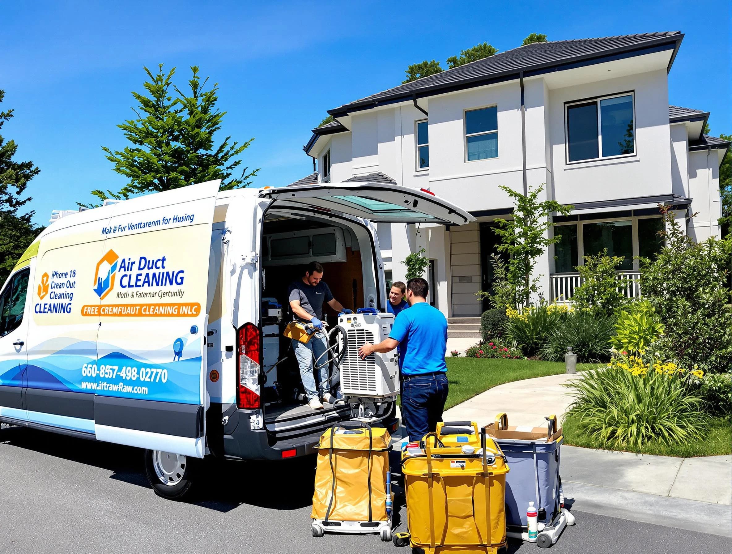 Mission Viejo Air Duct Cleaning technician performing professional air duct cleaning in Mission Viejo