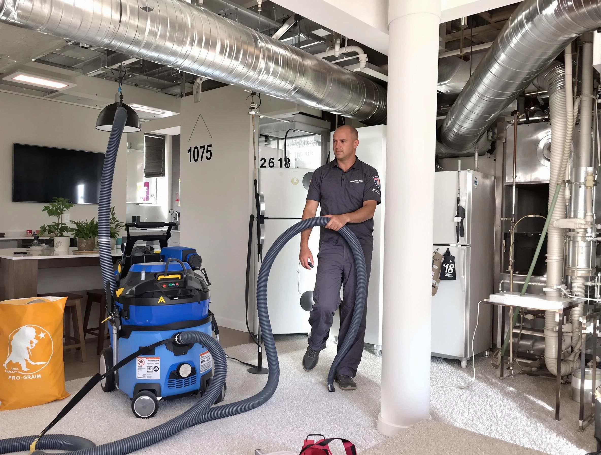 Mission Viejo Air Duct Cleaning expert performing detailed indoor duct cleaning for improved air quality in Mission Viejo