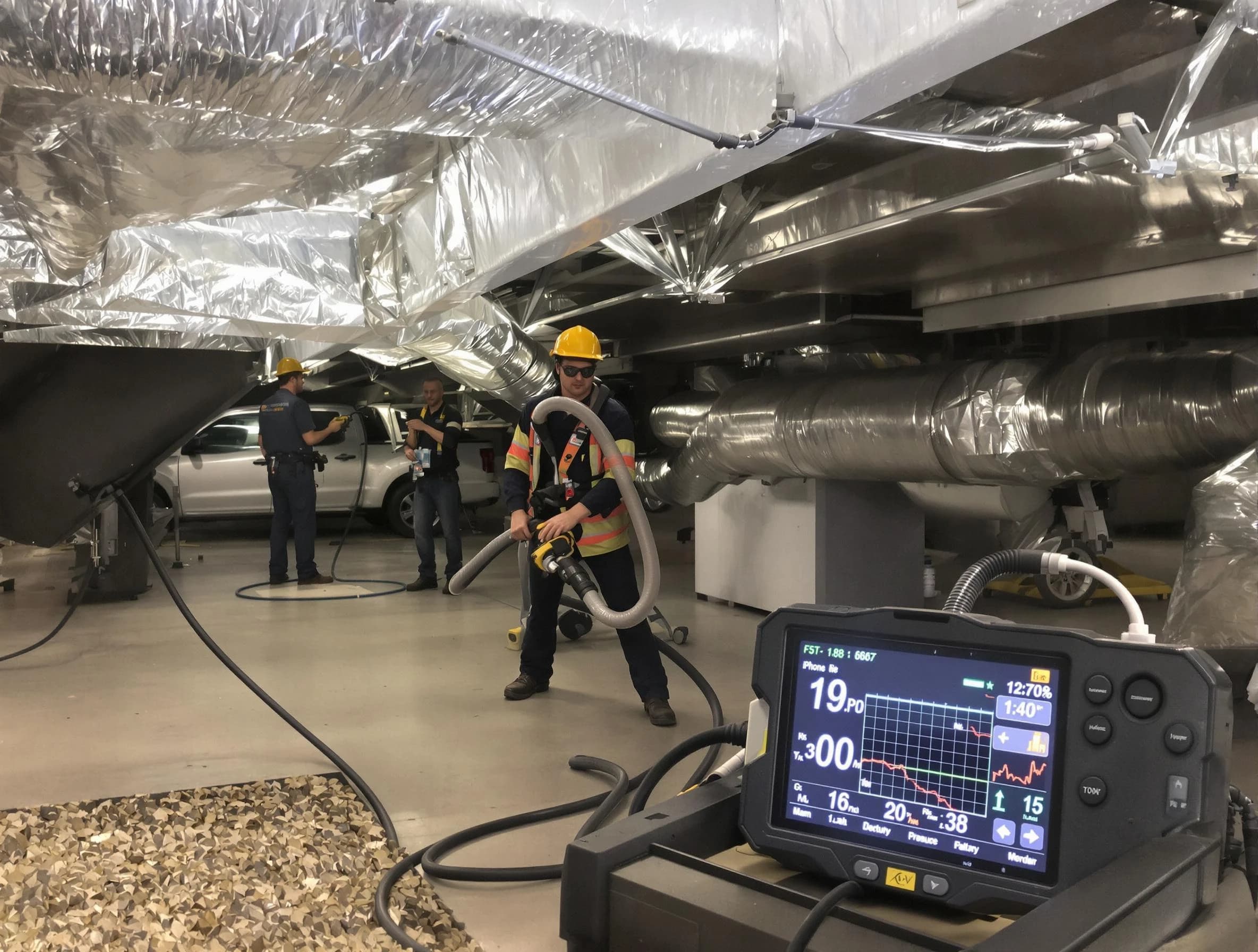 Professional negative pressure duct cleaning by Mission Viejo Air Duct Cleaning in Mission Viejo