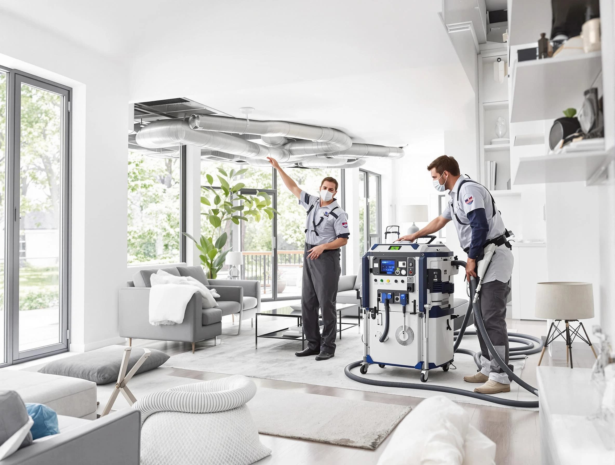 Mission Viejo Air Duct Cleaning professional conducting pure air duct cleaning with state-of-the-art equipment in Mission Viejo