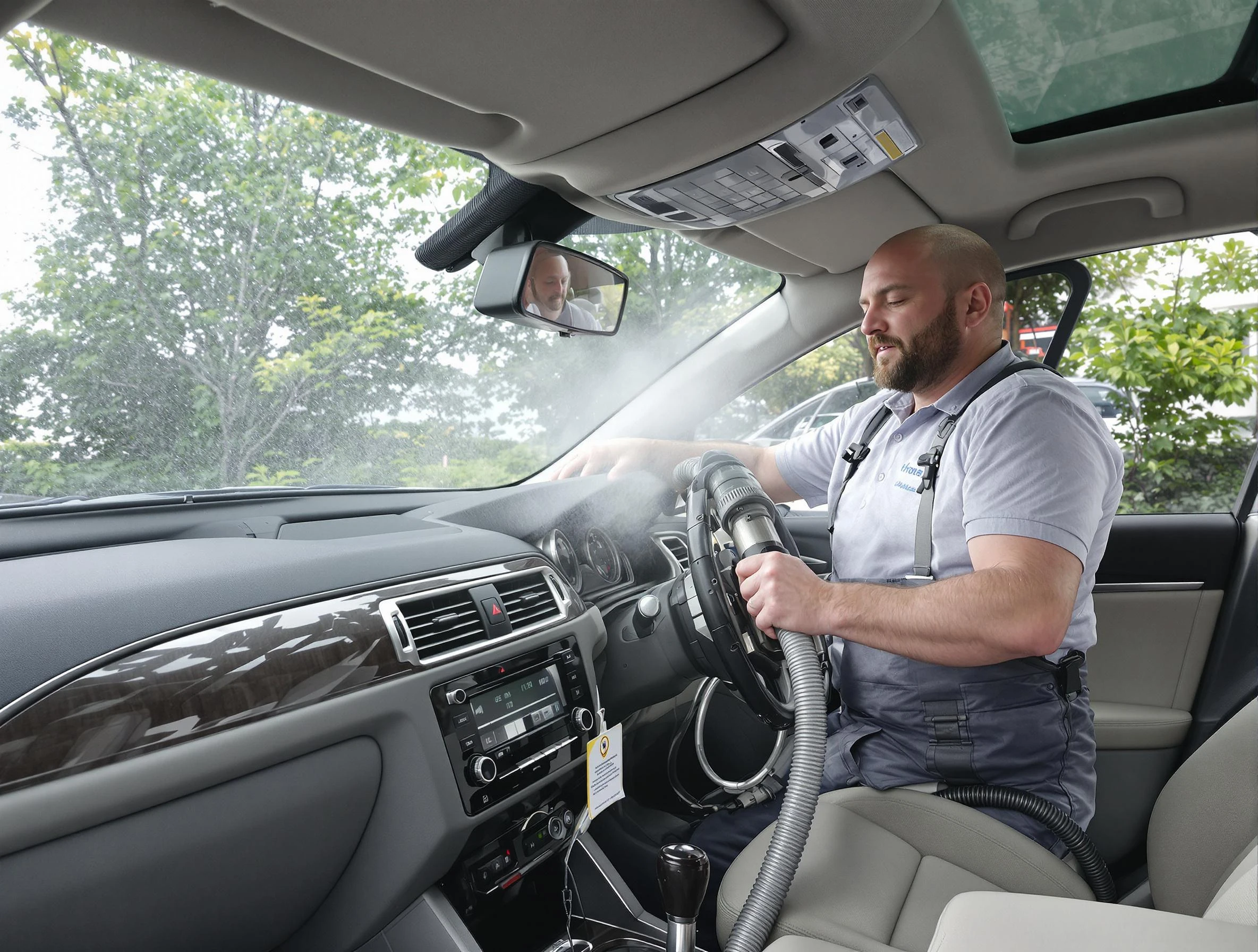 Mission Viejo Air Duct Cleaning specialist performing professional car duct cleaning in Mission Viejo