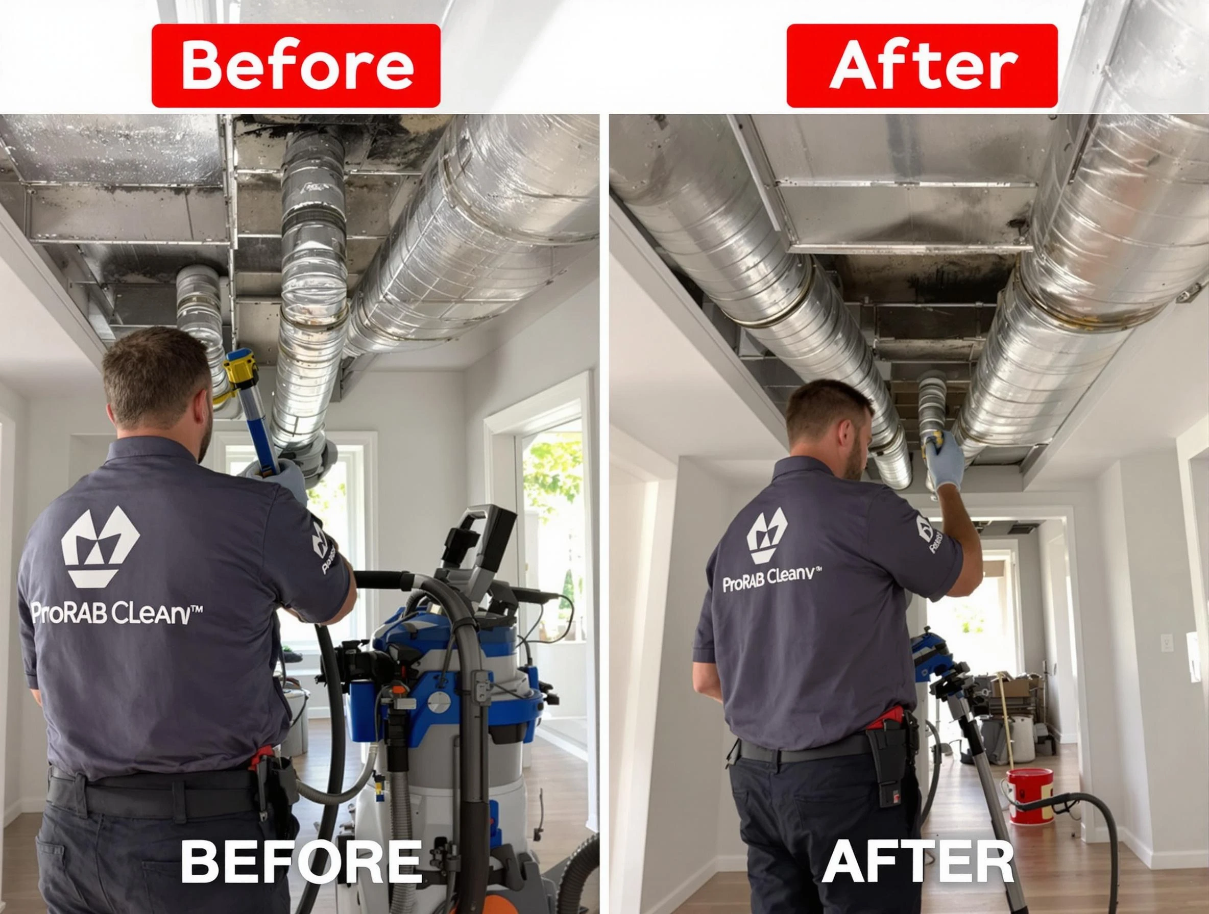 Mission Viejo Air Duct Cleaning expert performing thorough residential duct cleaning in a Mission Viejo home